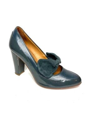 Hobbs London NW3 Teal Holly Patent Leather Pumps | 36